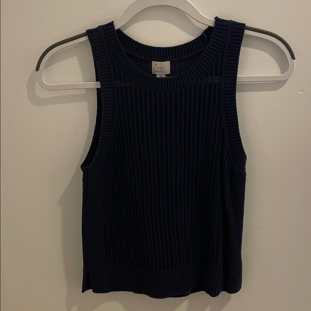 Target a new day Dark Blue Knit Tank Top